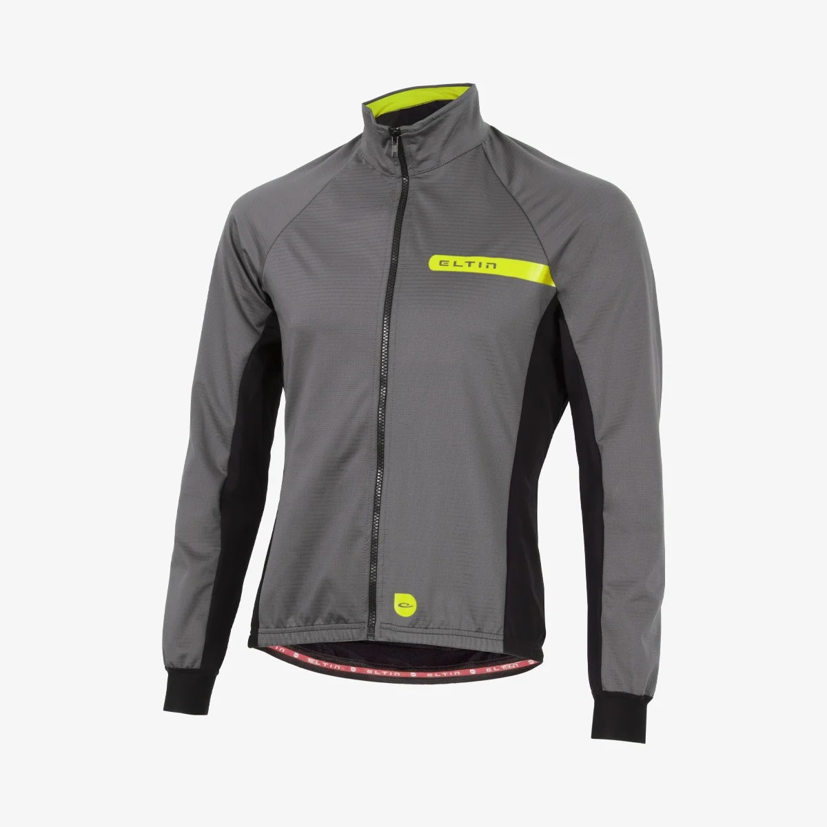 Eltin Chaqueta Ciclismo Unisex Malefic Gris Negra y Amarilla flúor
