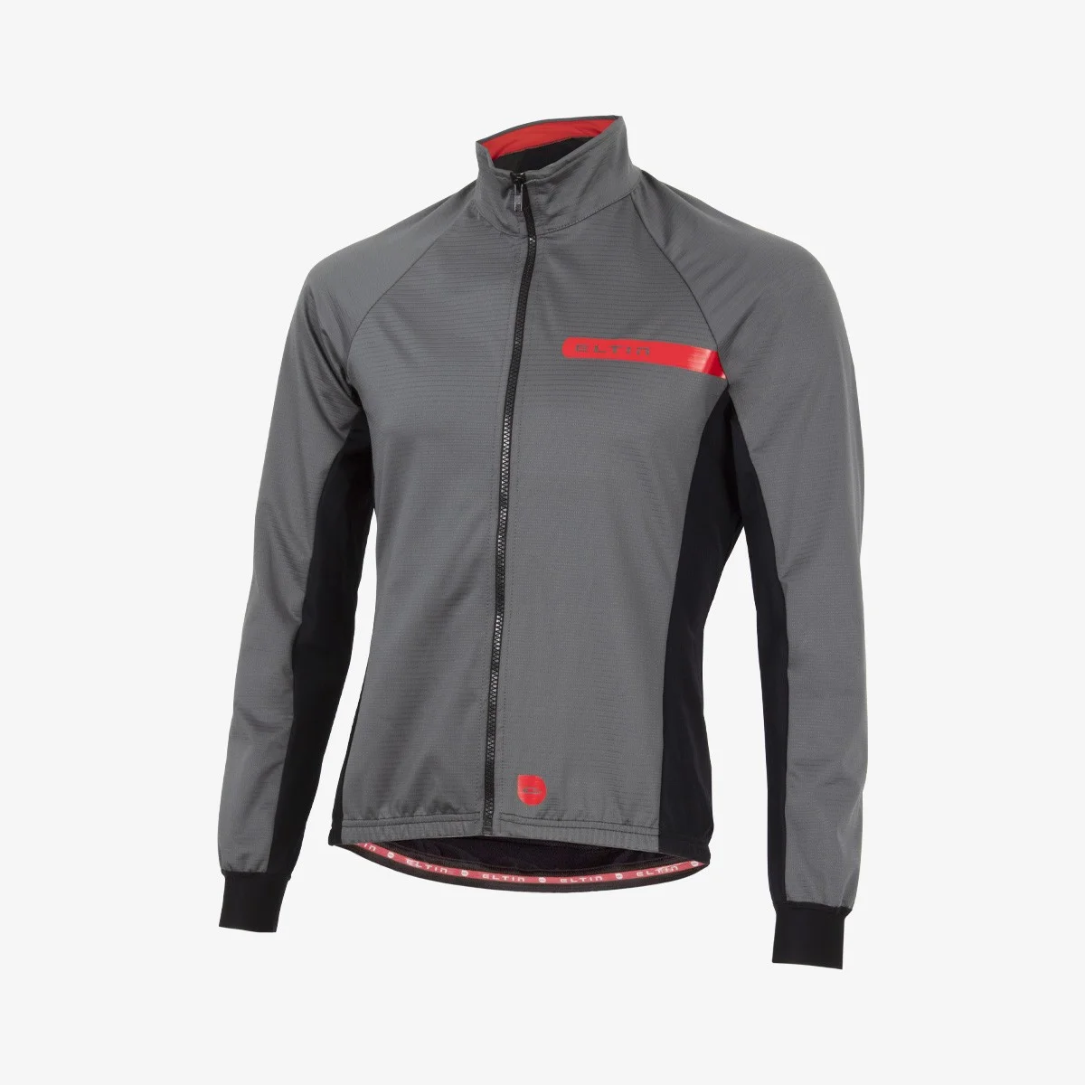 Eltin Chaqueta Ciclismo Unisex Malefic Gris Negra y Roja