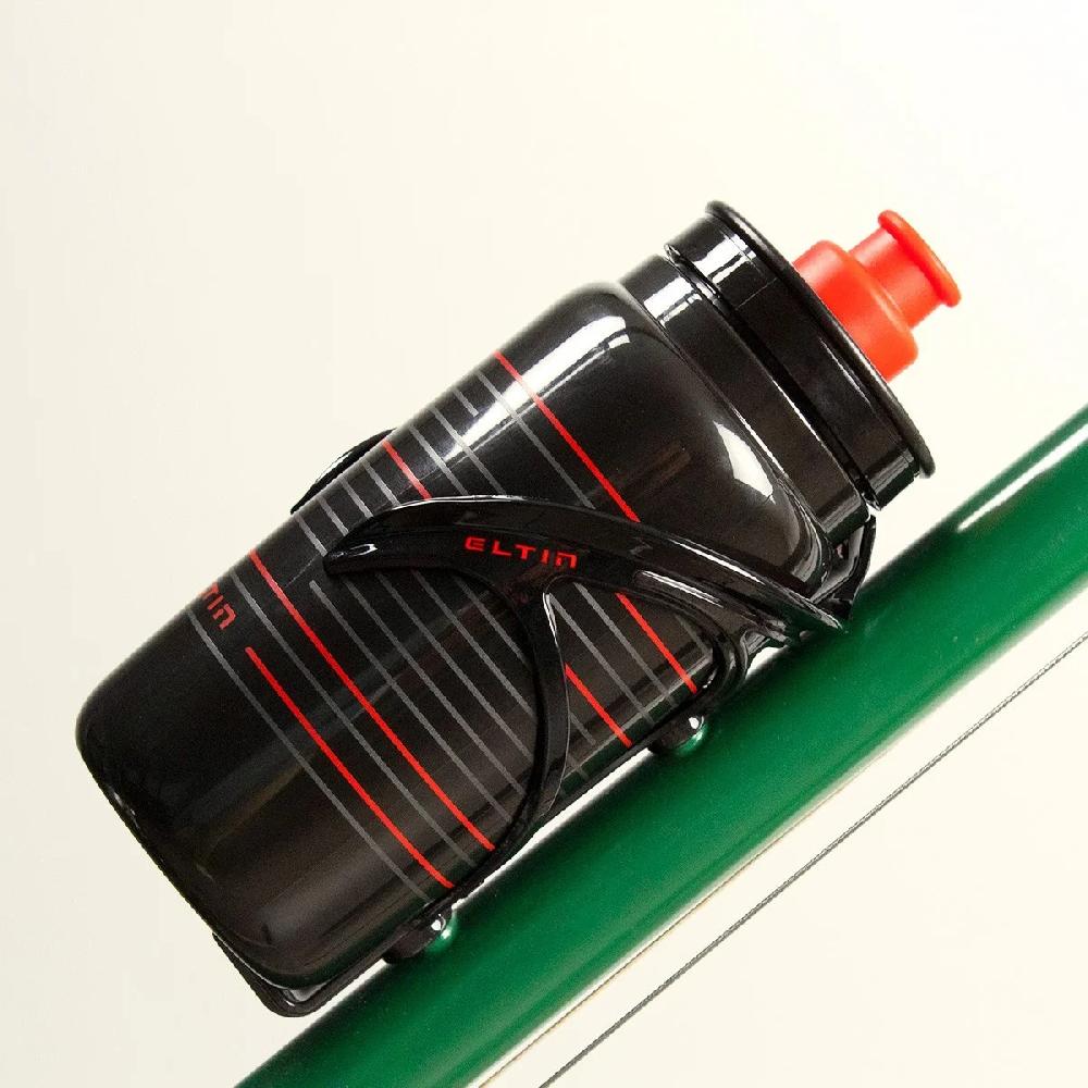 Eltin Bidón De Ciclismo Pro 550ml Negro Y Rojo