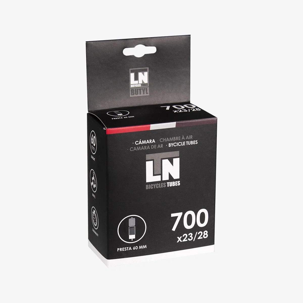 Eltin Cámara 700x23/28 Valv. Presta 60 mm