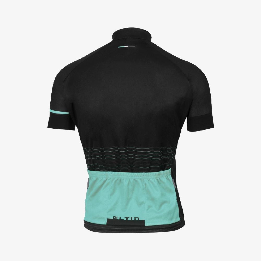 Eltin Maillot Ciclismo Futurism Negro Y Cian