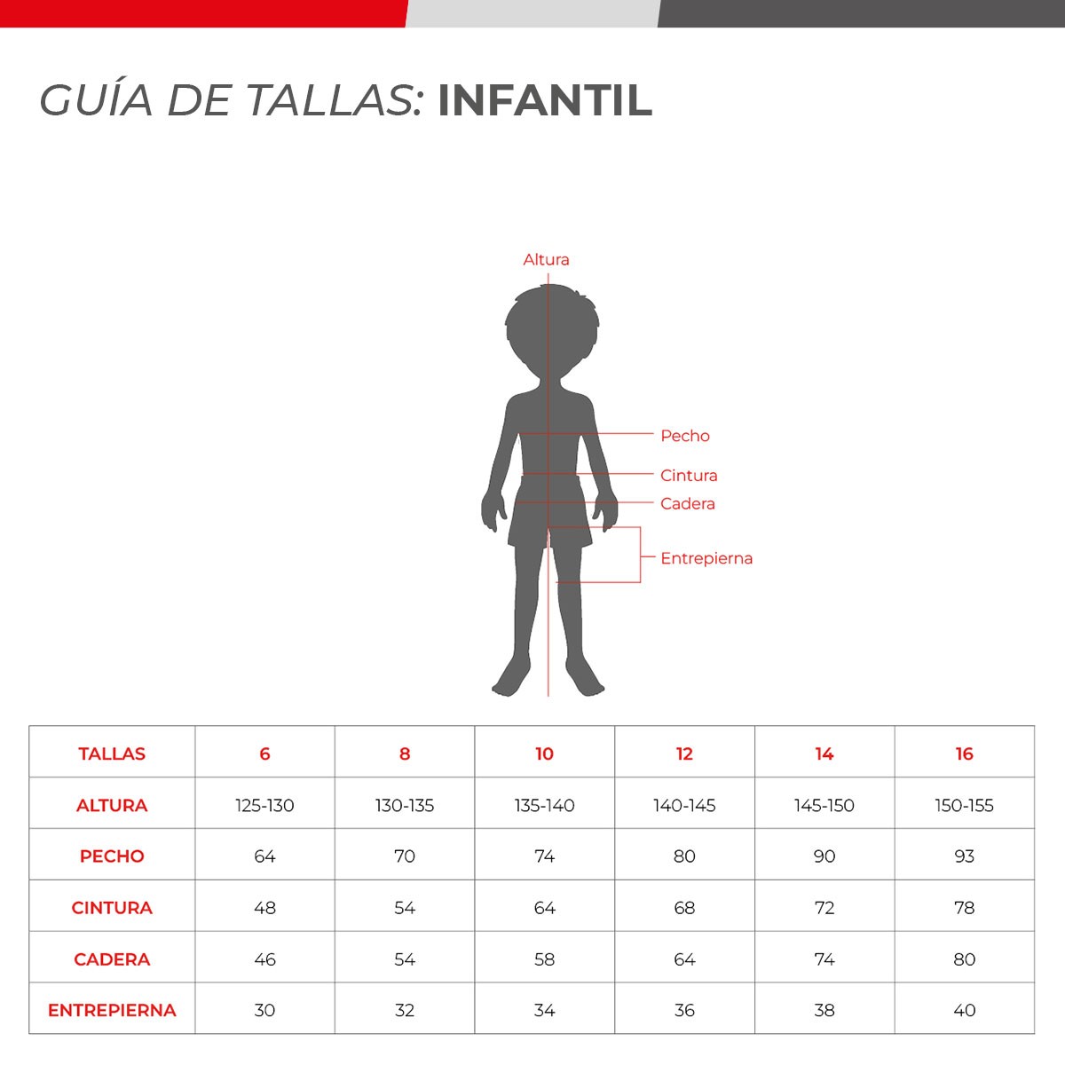 Eltin Maillot Niño Ride Rojo Y Blanco