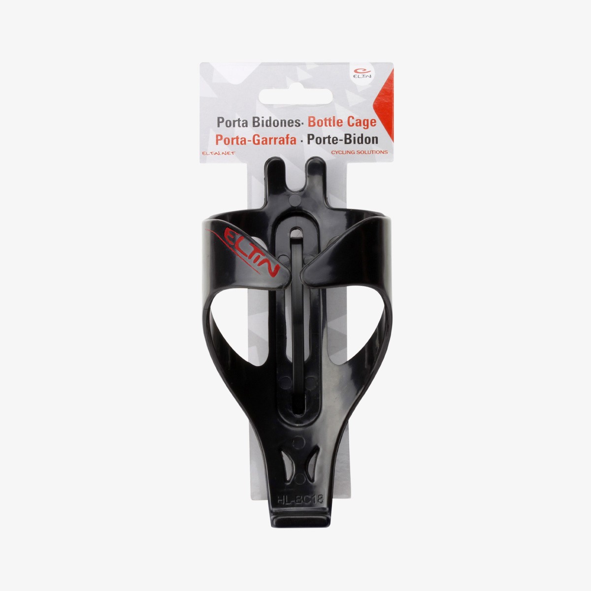 Eltin Portabidón Fibra Negro Y Rojo