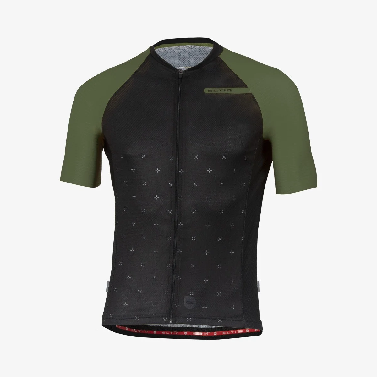 Eltin Maillot Ciclismo Resistance Negro Y Verde Oliva