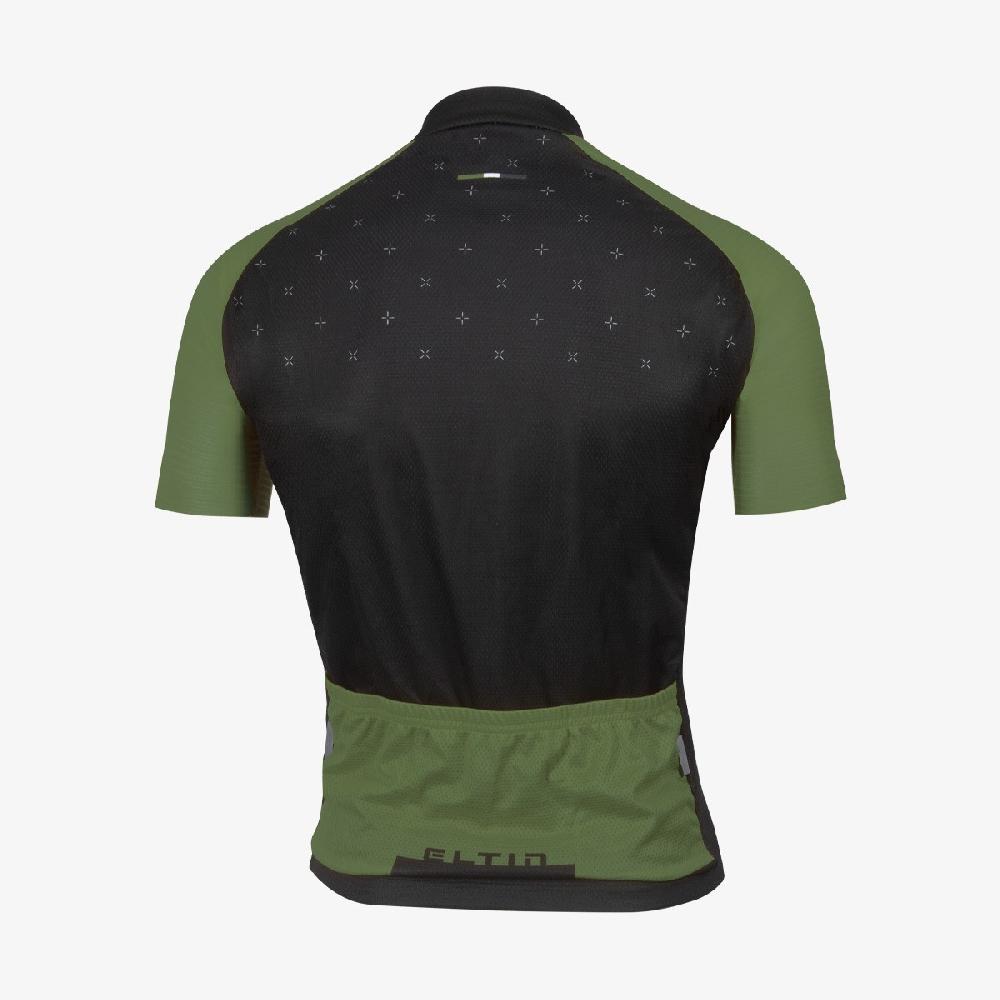 Eltin Maillot Ciclismo Resistance Negro Y Verde Oliva