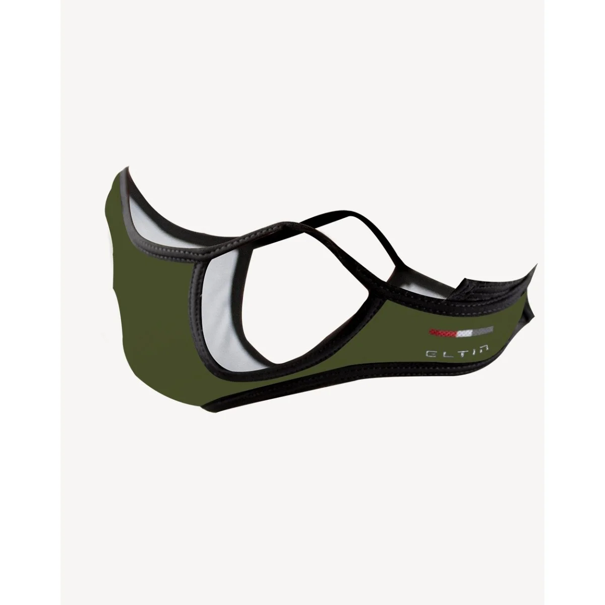 Eltin Mascarilla Deportiva Reutilizable Negro Y Verde Oliva