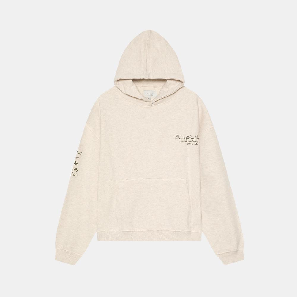 Eme 5135 Off Sand Oversized Hoodie