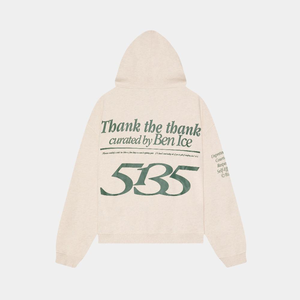 Eme 5135 Off Sand Oversized Hoodie