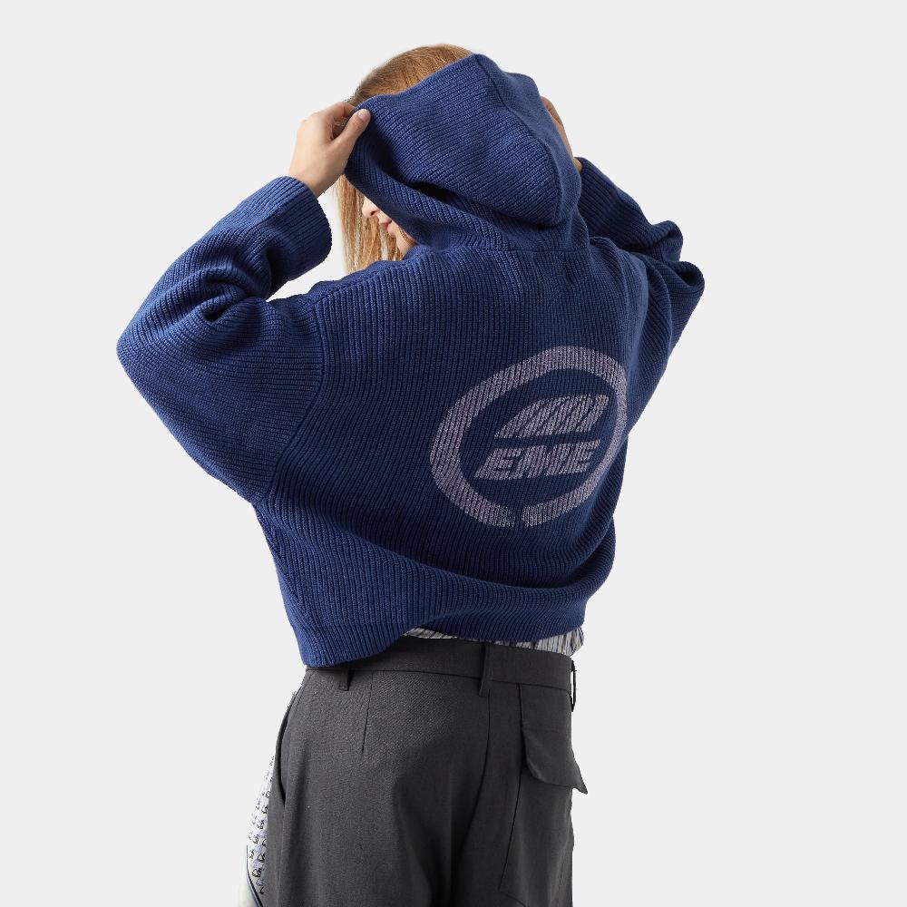 Eme Anon Indigo Knit Full Zip