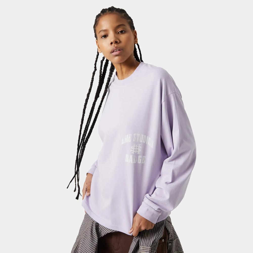 Eme Badge Gray Lilac Long Sleeve