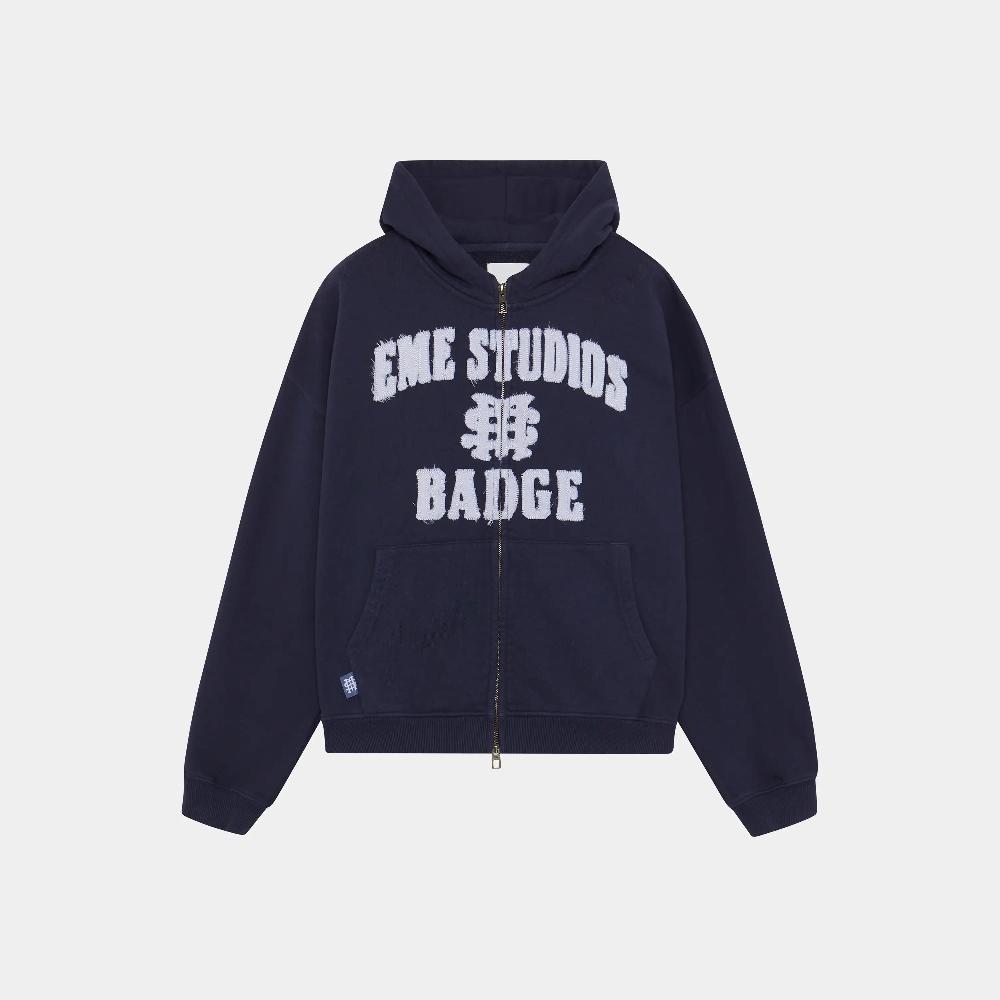 Eme Badge Navy Full Zip