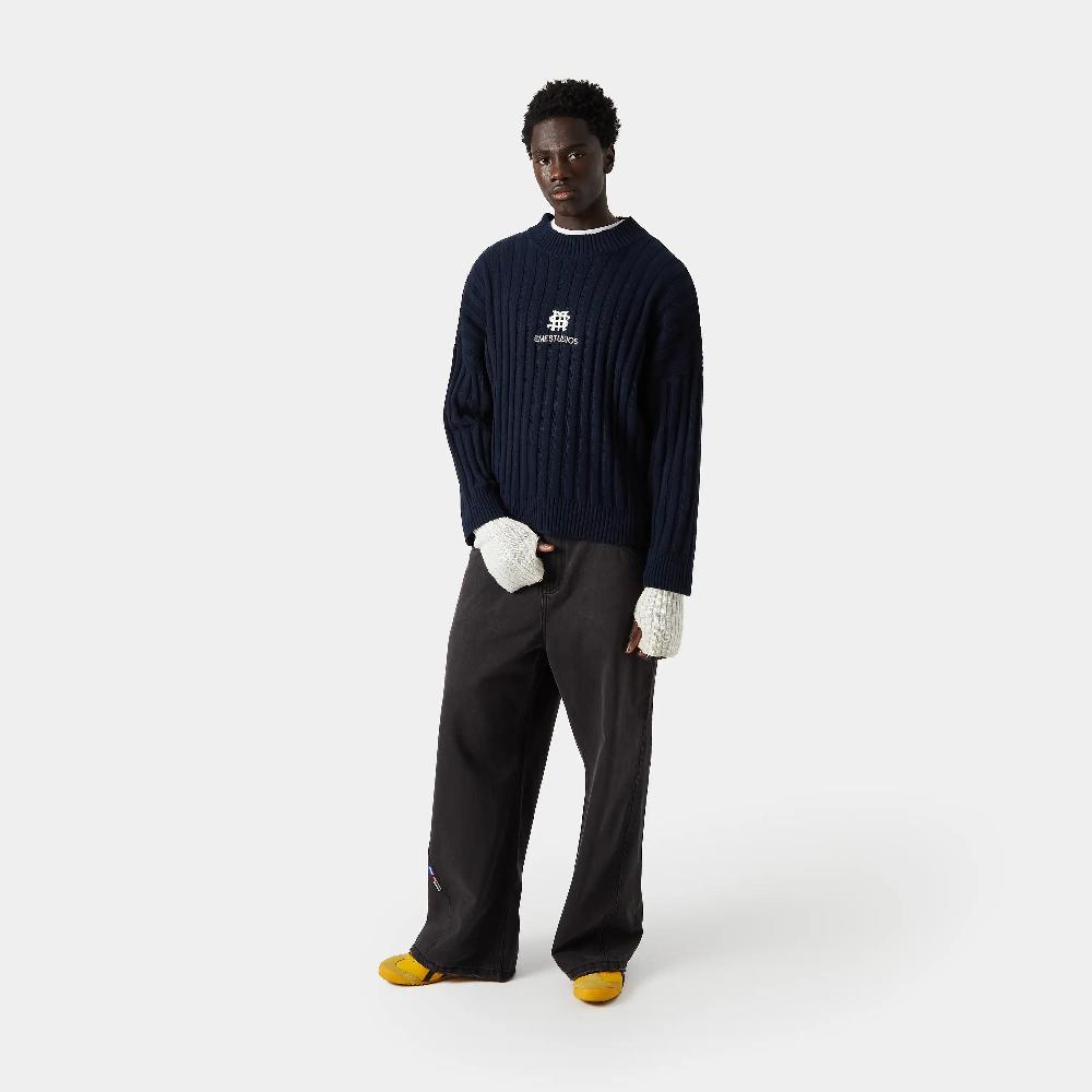 Eme Badge Navy Knit
