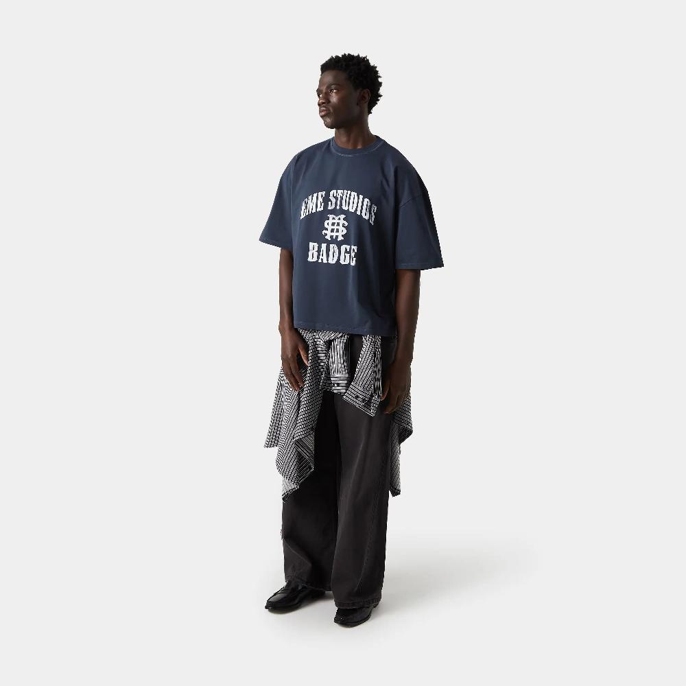 Eme Badge Navy Oversized Tee