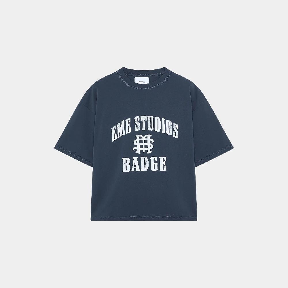 Eme Badge Navy Oversized Tee
