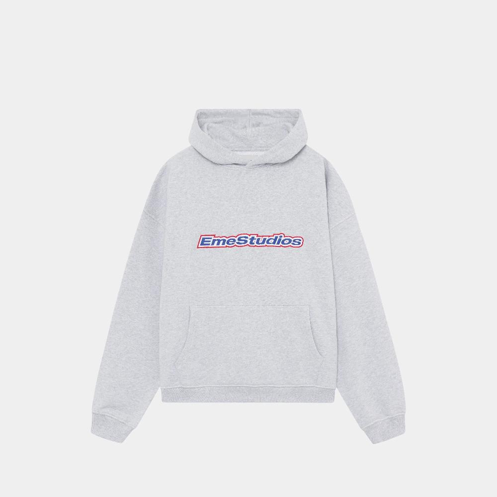 Eme Box Heather Grey Oversized Hoodie