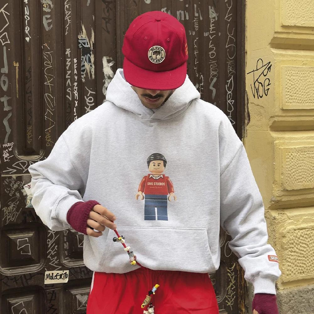 Eme Brick Heather Grey Hoodie