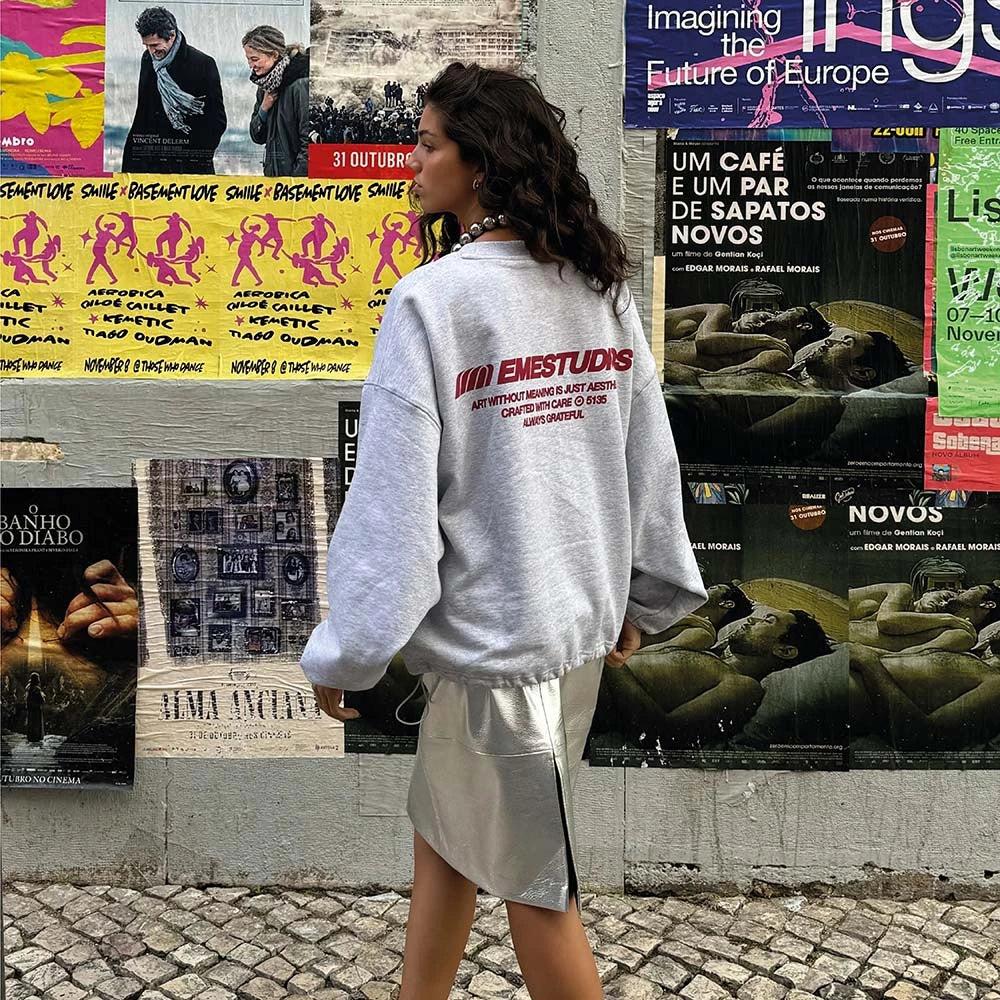 Eme Buckler Heather Oversized Crewneck