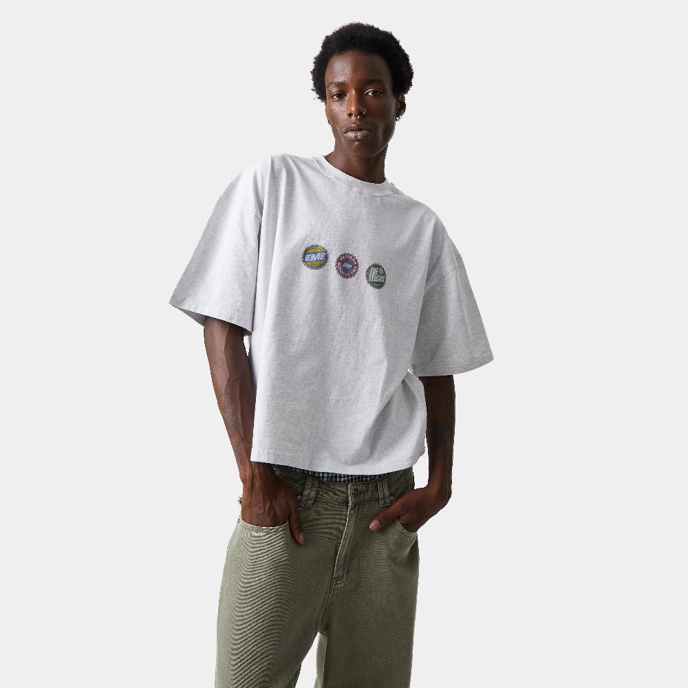 Eme Caps Heather Grey Oversized Tee