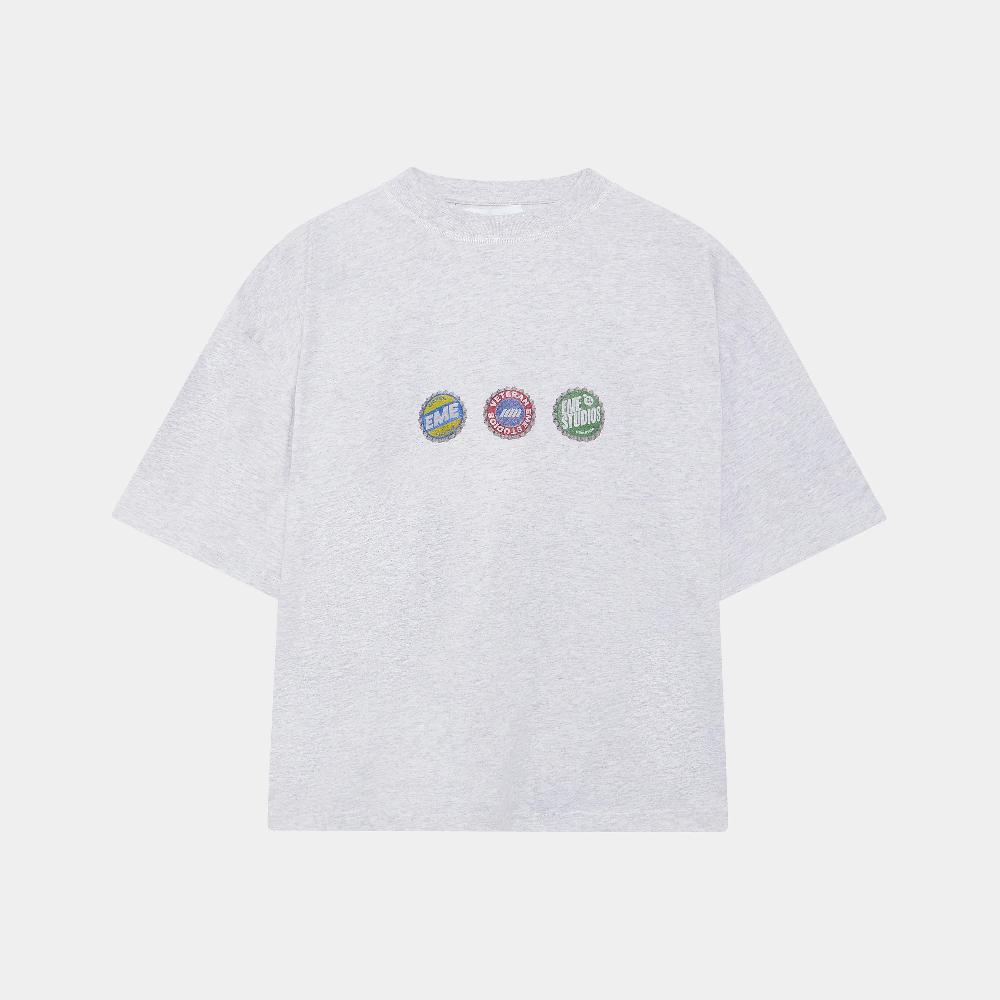 Eme Caps Heather Grey Oversized Tee