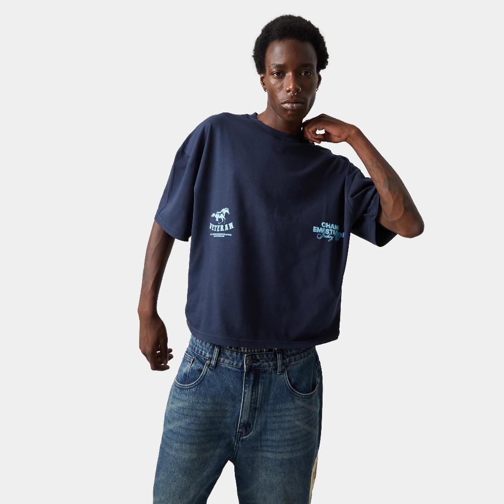 Eme Champ Navy Oversized Tee