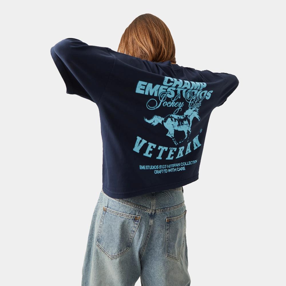 Eme Champ Navy Oversized Tee