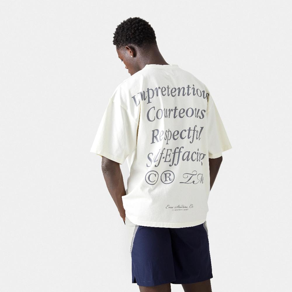 Eme Construction Off Sand Oversized Tee