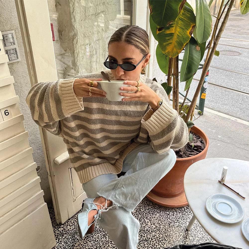 Eme Curlow Stripped Knit