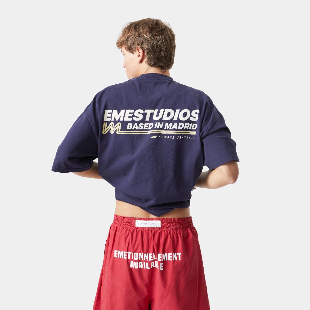 Eme Daily News Navy Oversized Tee