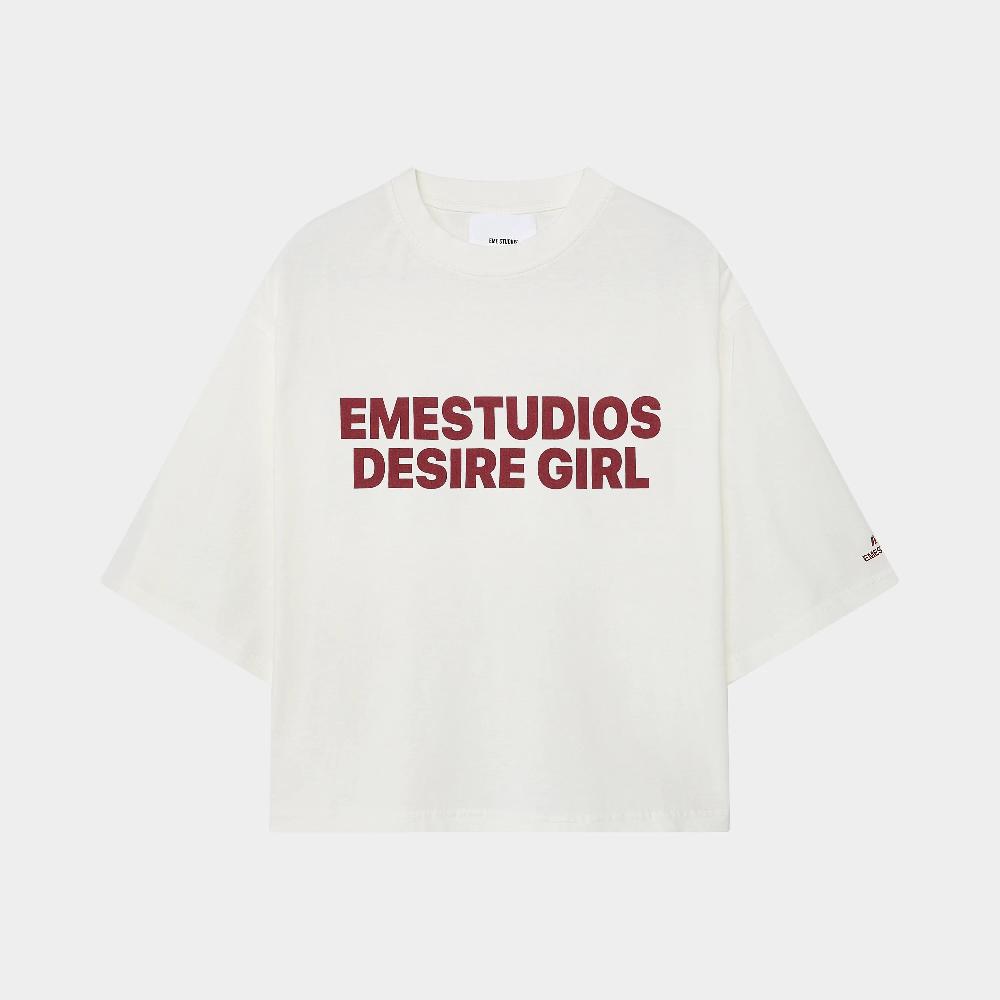 Eme Desire Girl Pearl Cropped Boxy Tee