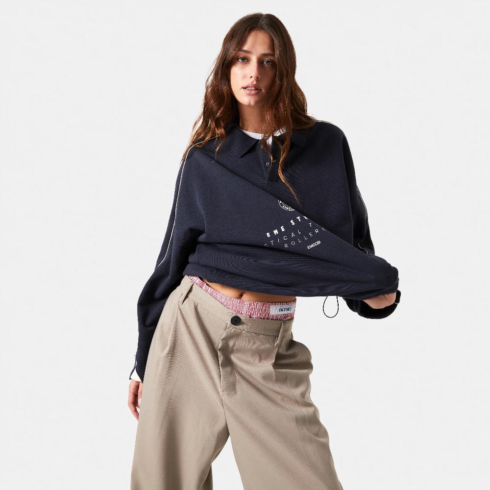 Eme Fraser Navy Polo Sweatshirt