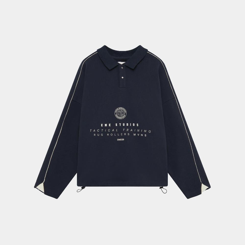 Eme Fraser Navy Polo Sweatshirt