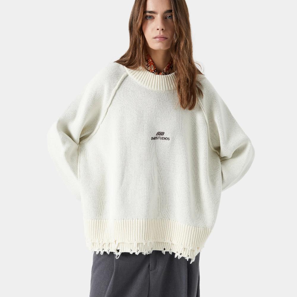 Eme Fray Off Sand Knit Sweater