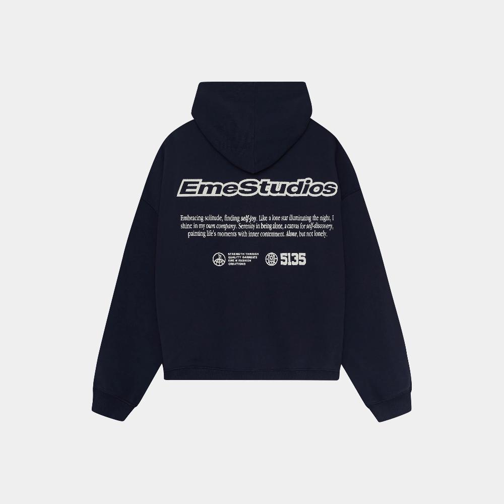 Eme Grin Dark Navy Oversized Hoodie
