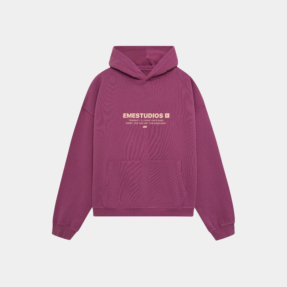 Eme Hectic Dry Rose Oversized Hoodie