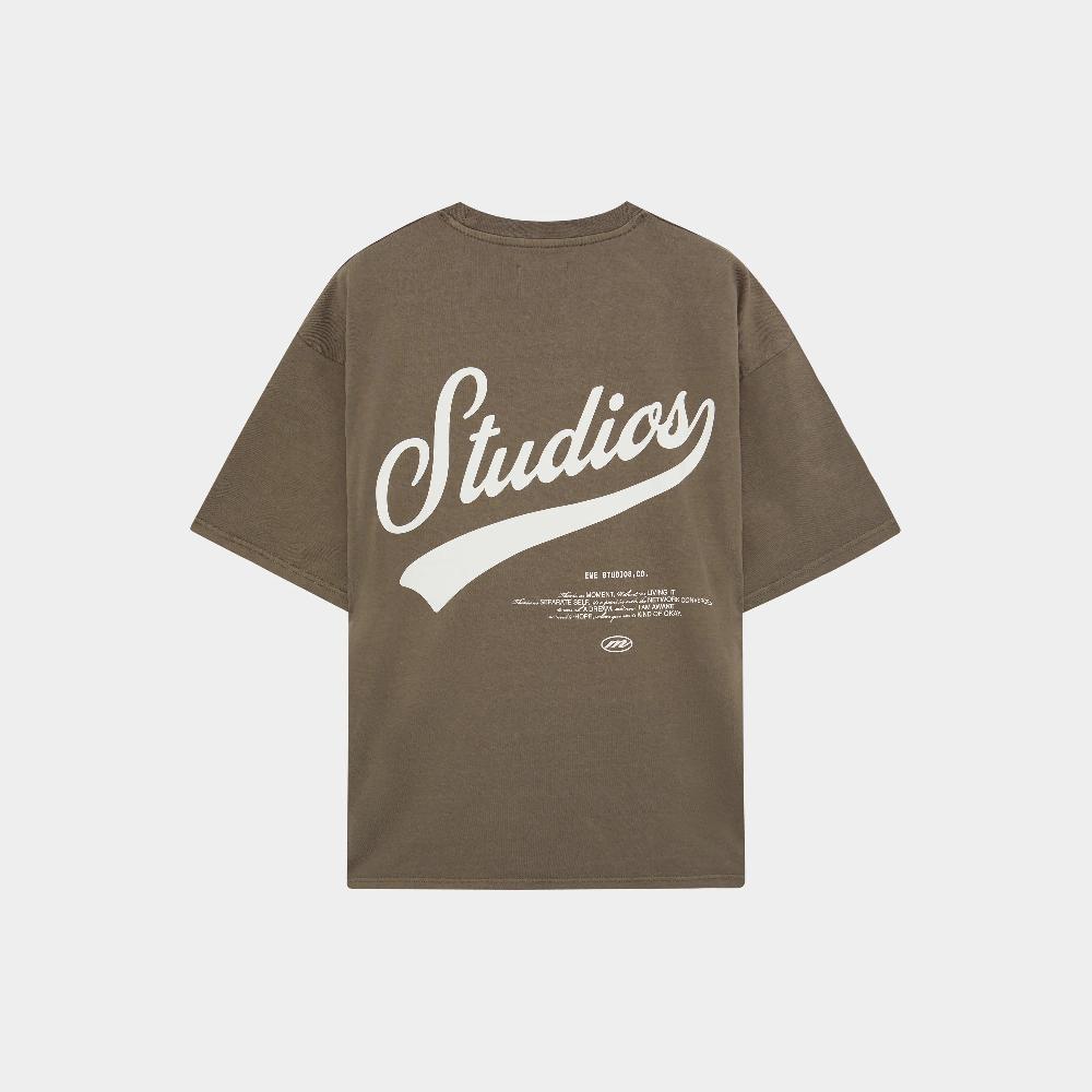 Eme High School Muddy Brown Oversized Tee