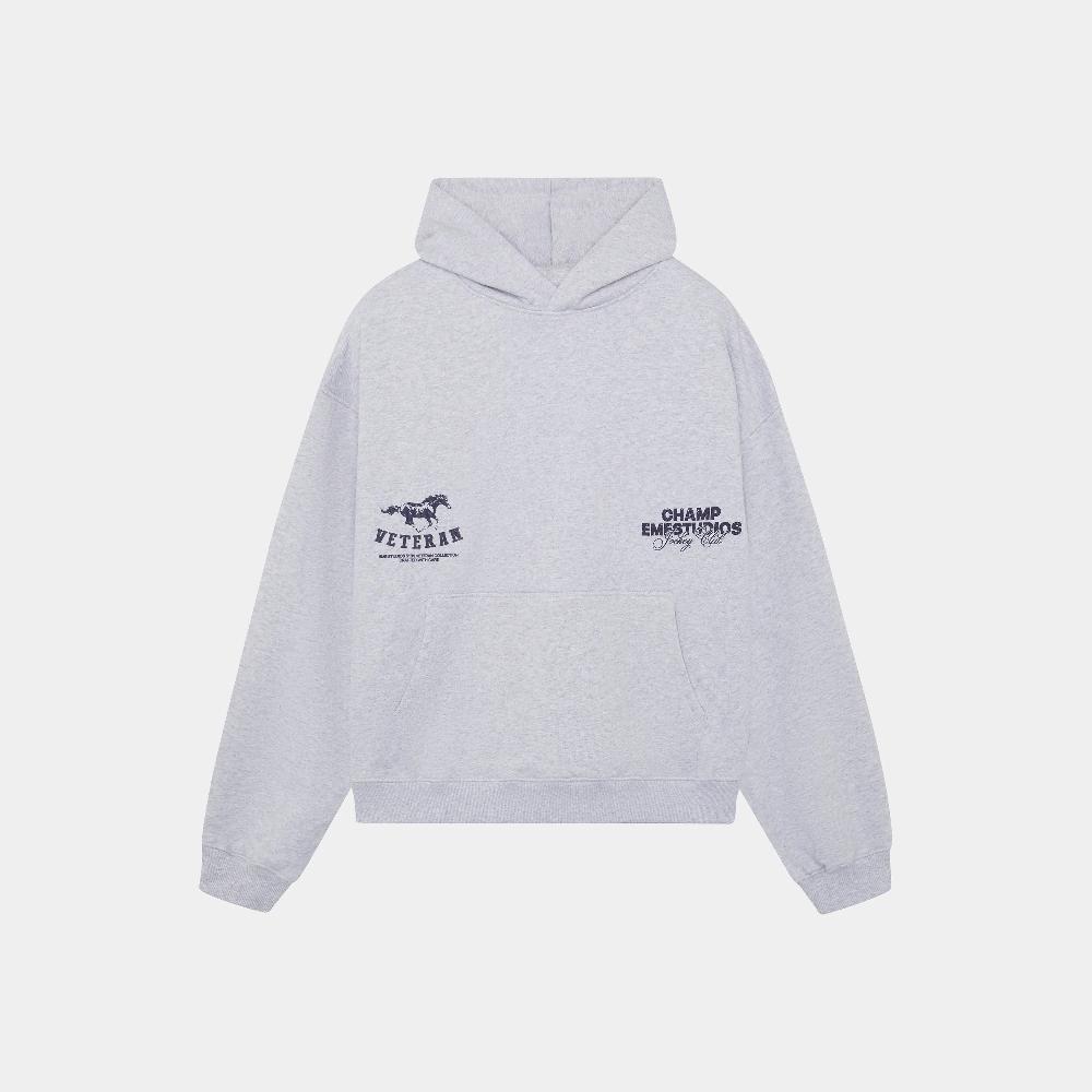 Eme Horse Heather Grey Oversized Hoodie