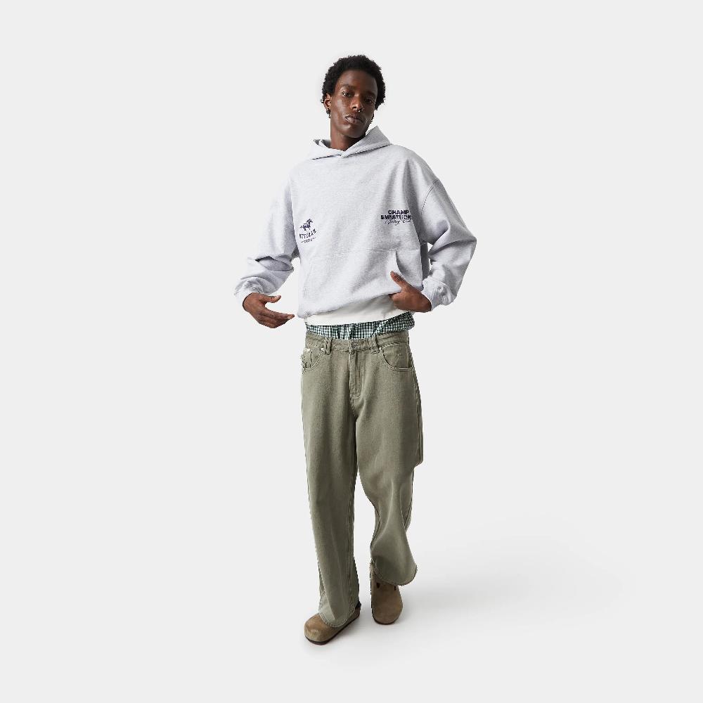 Eme Horse Heather Grey Oversized Hoodie