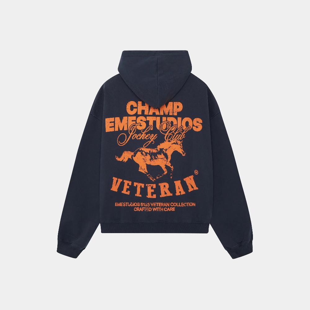 Eme Horse Navy Oversized Hoodie