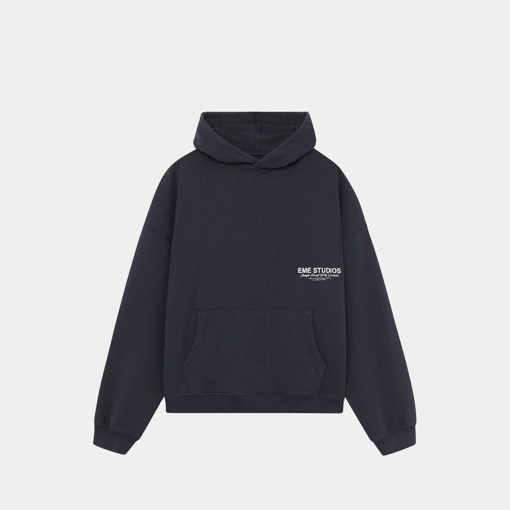 Eme Iconic Navy Oversized Hoodie