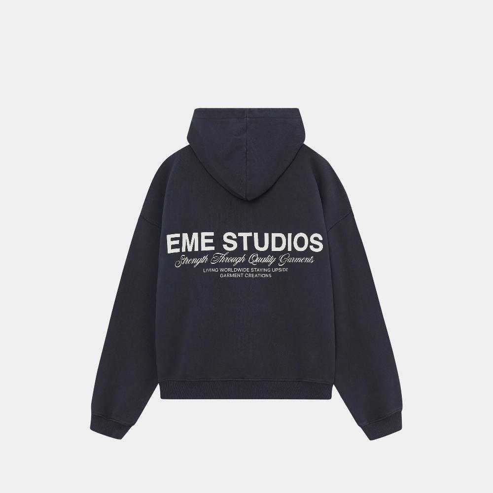 Eme Iconic Navy Oversized Hoodie