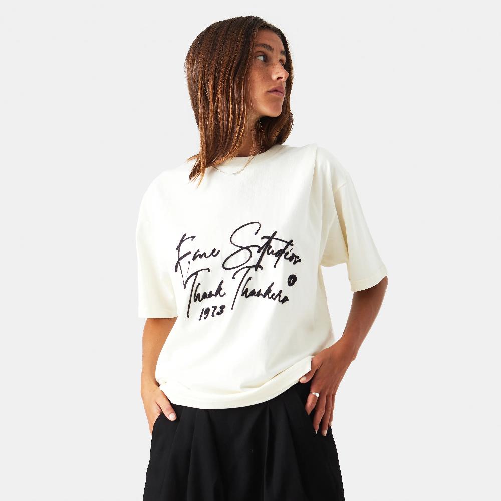 Eme Knot Off Sand Oversized Tee