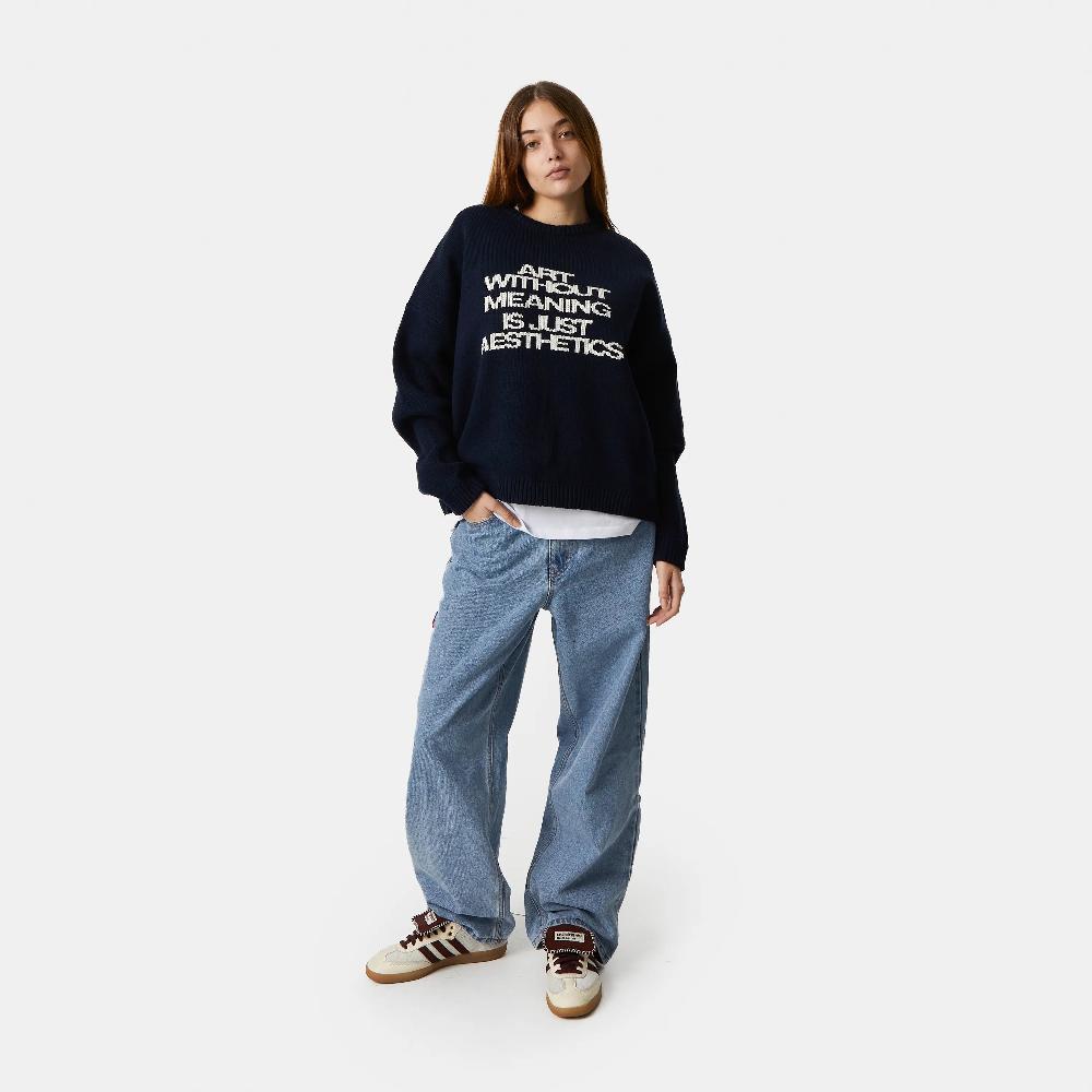 Eme Line Up Navy Oversized Knit