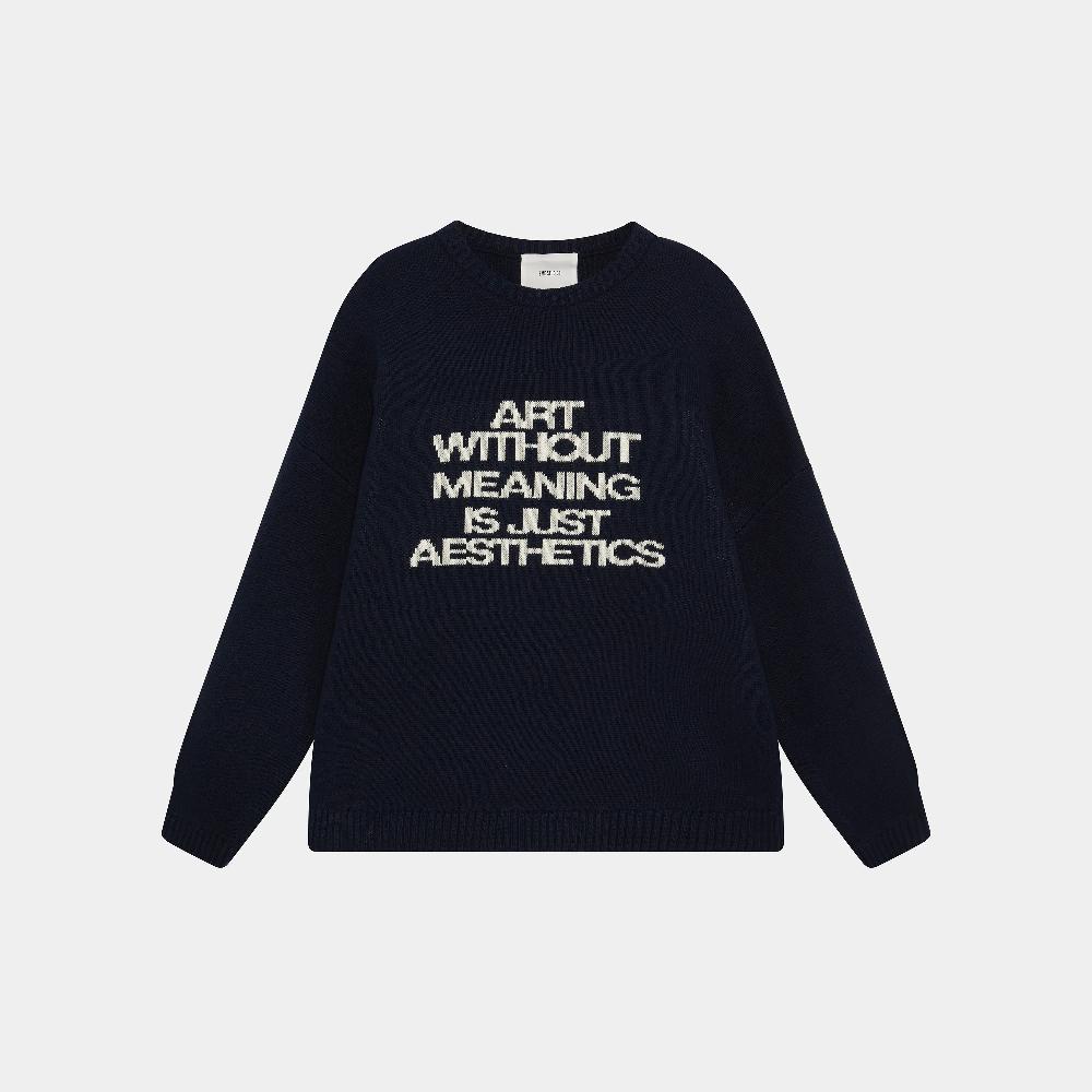 Eme Line Up Navy Oversized Knit