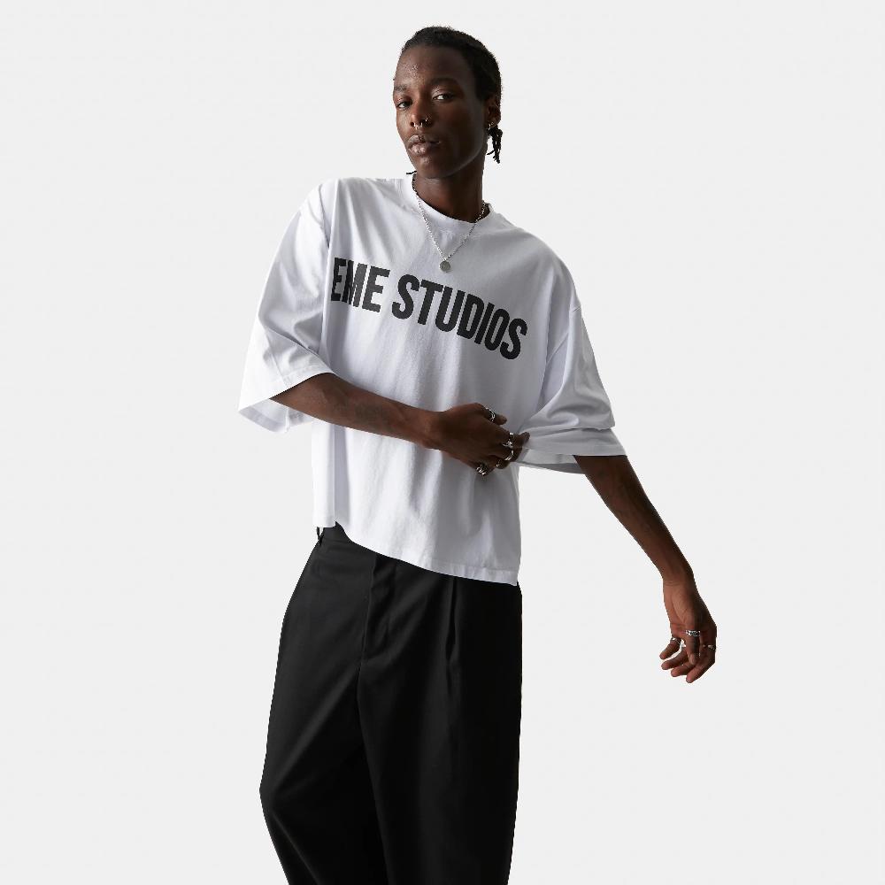 Eme Logo Pearl Cropped Boxy Tee