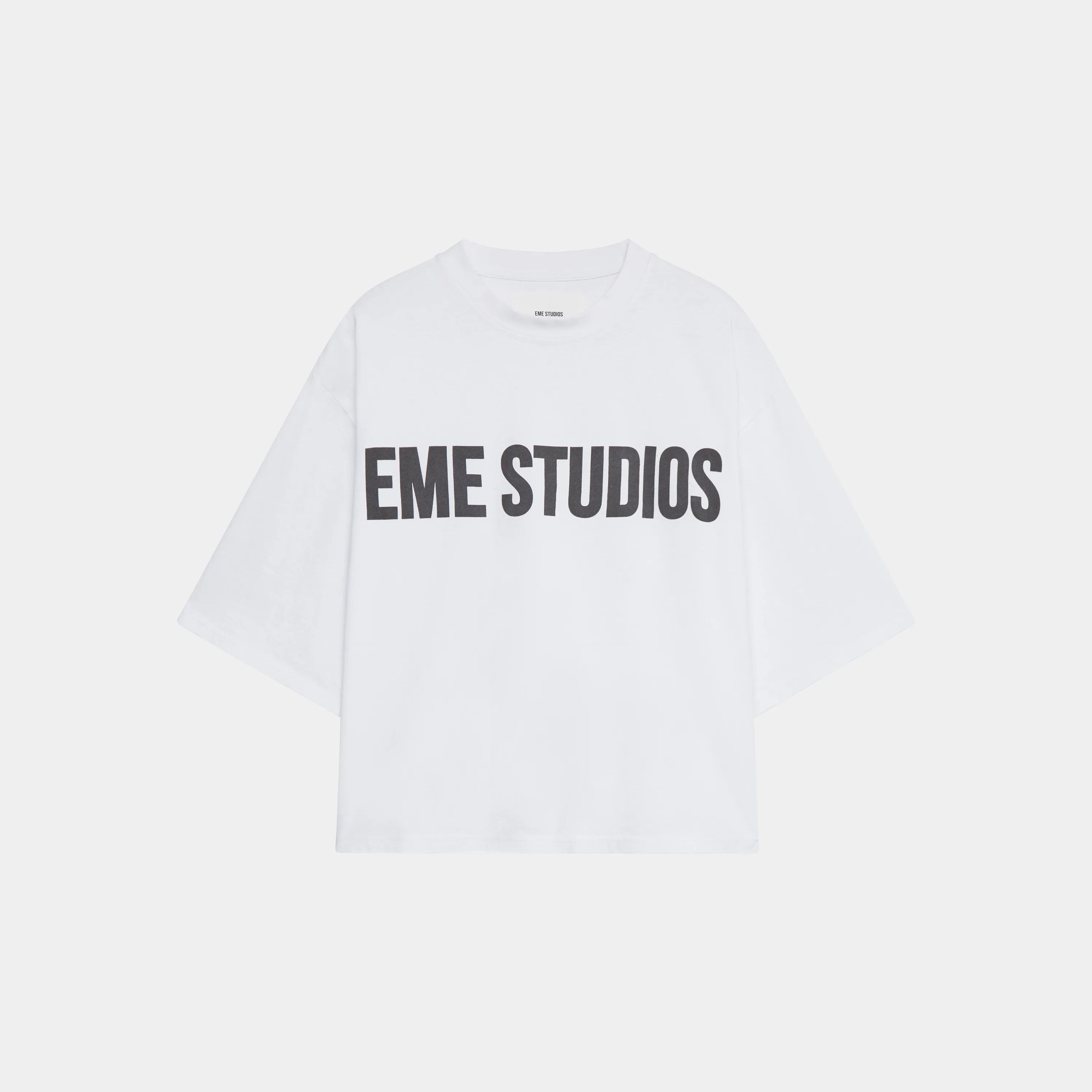 Eme Logo Pearl Cropped Boxy Tee