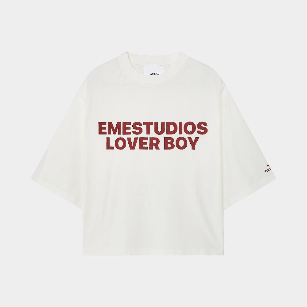 Eme Lover Boy Pearl Cropped Boxy Tee