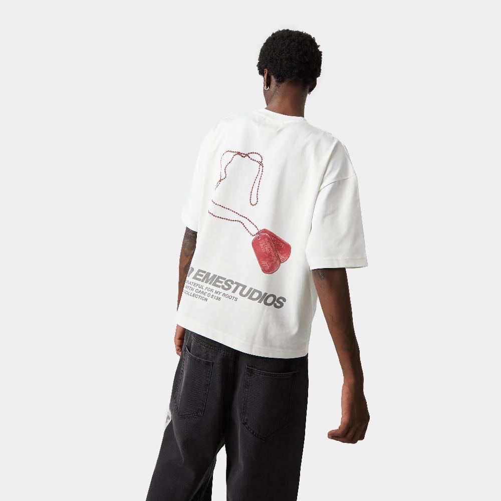 Eme M Plate Off Sand Oversized Tee