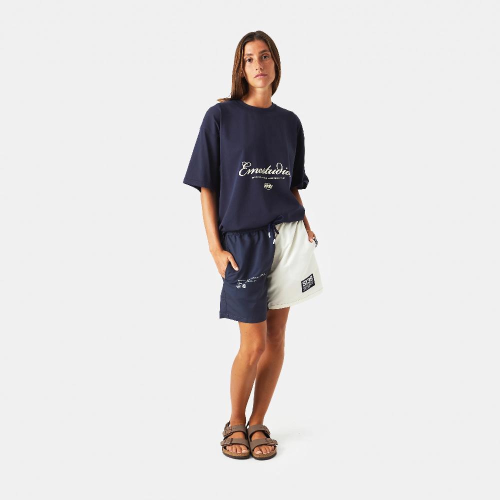 Eme Main Street Navy Oversized Tee