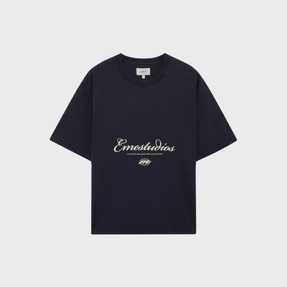 Eme Main Street Navy Oversized Tee