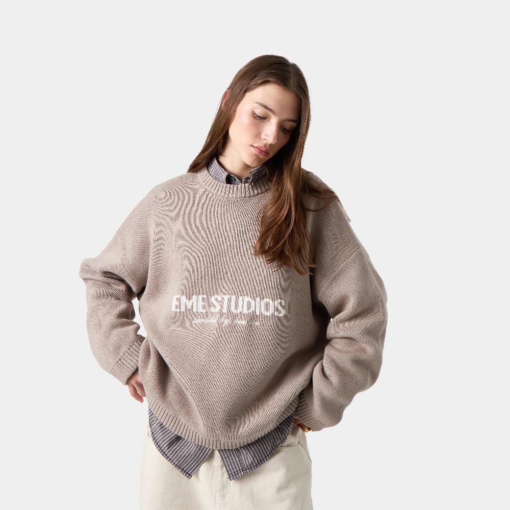 Eme Master Muddy Brown Knit Sweater
